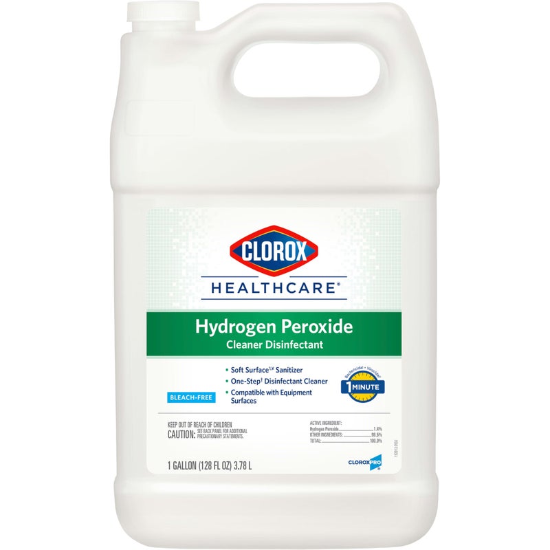Clorox Healthcare Hydrogen Peroxide Cleaner Disinfectant Refill, Bleach Free, 128 Fluid Ounces (Package May Vary) - Image 1